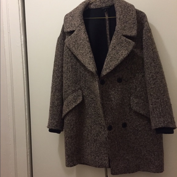 Brand new Topshop brown and black tweed coat