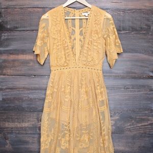 Yellow Lace Romper/Dress