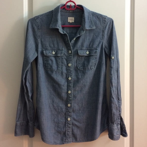 J crew chambray perfect shirt button down