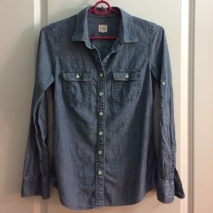 J crew chambray perfect shirt button down