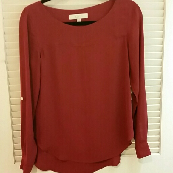 Loft seamed flowy blouse