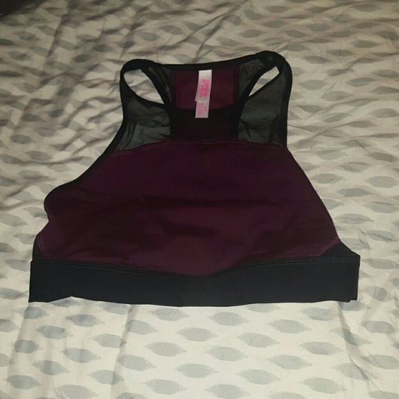 Pink sports bra