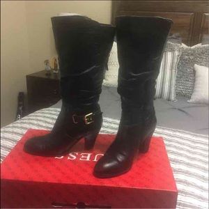 Guess black leather