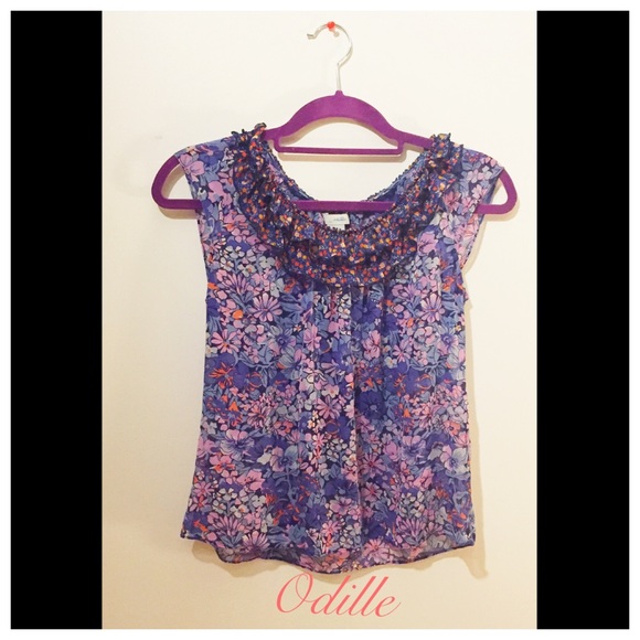 Anthropologie Tops - 🎈Final price- Anthro Odille Silk Floral Top Anthropologie Tops - 🎈Final price- Anthro Odille Silk Floral Top