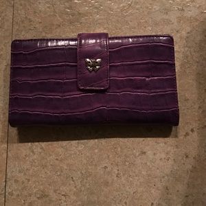 Purple clutch wallet