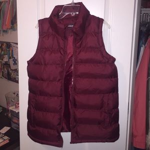 Maroon puffer vest