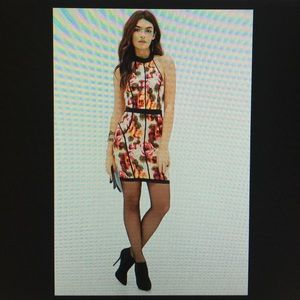 Halter Rose Pattern Dress