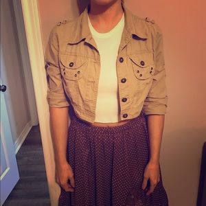 Cropped Military Style Jacket