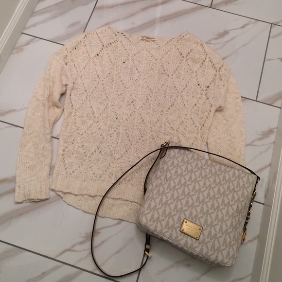 Knitted cream sweater