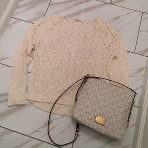 Knitted cream sweater