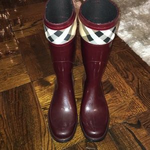Burberry rain boots