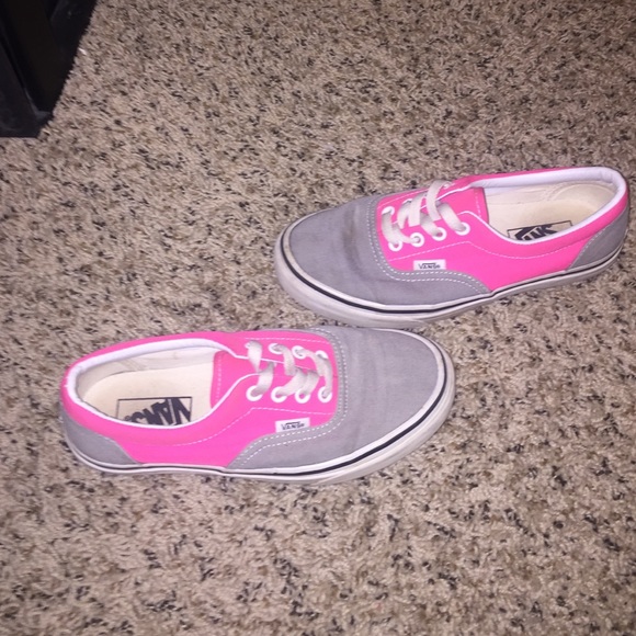 Pink and gray Vans