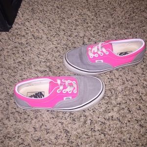 Pink and gray Vans
