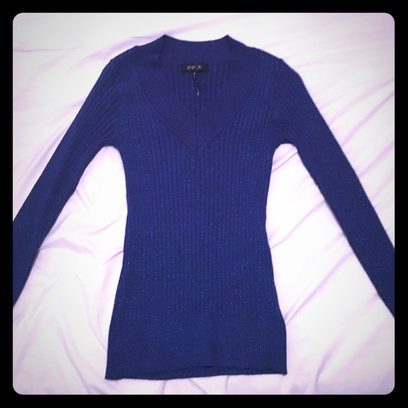 Blue sparkly sweater