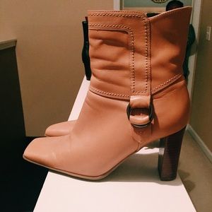 Leather Nine West Block Heels