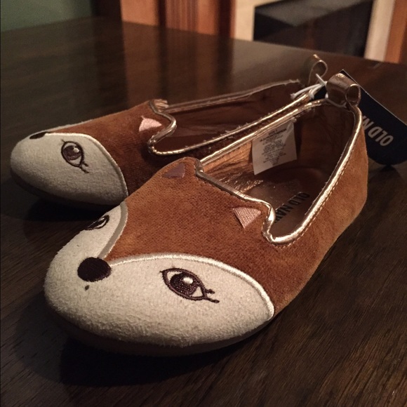 Old Navy toddler flats size 7 fox nwt cute!