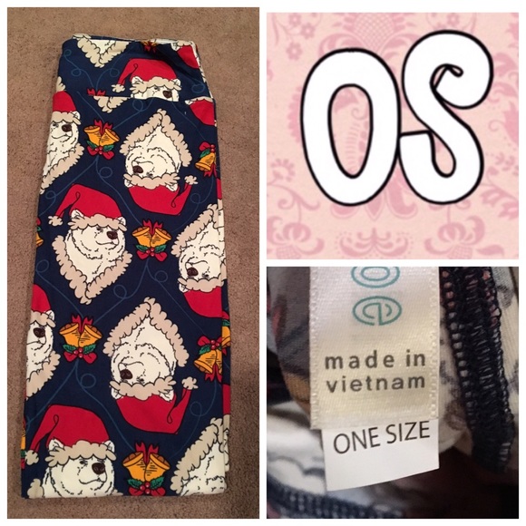 Lularoe polar bear Christmas leggings NWT OS