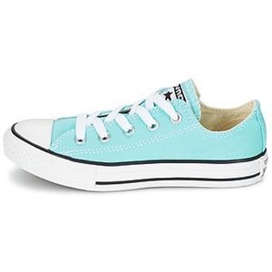Turquoise low top converse, size 7.5
