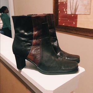 Liz Claiborne Shades of Brown Leather Booties