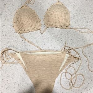 Crochet Cream Bikini