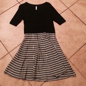 Xhilaration Black & White Sweater Dress