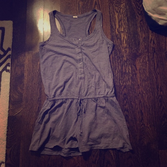 J.Crew gray/lavender romper