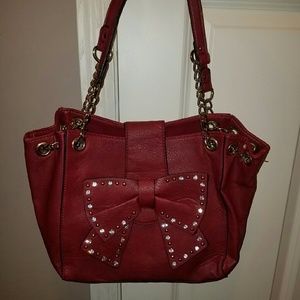 Red bow purse