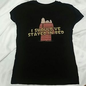Peanuts SNOOPY "I SHOULD'VE STAYED IN BED" SZ L