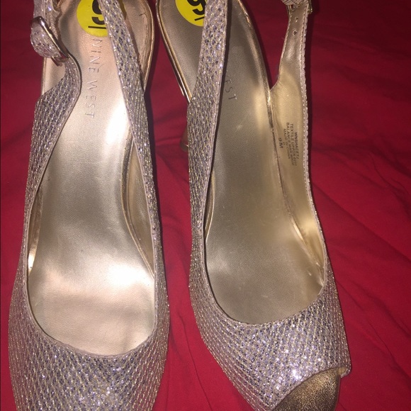 Nine West Heels - Silver & Gold