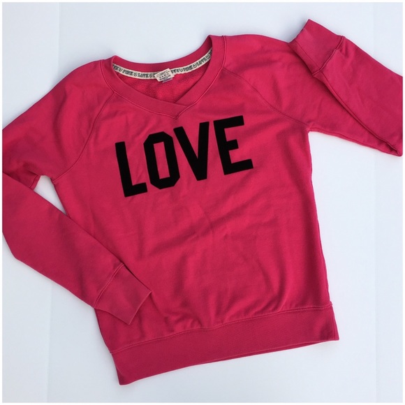 PINK Victoria's Secret Tops - VS PINK LOVE Sweatshirt