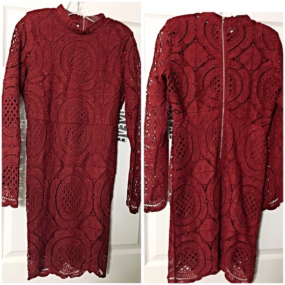 Stunning red lace scalloped dress! LAST ONE - Picture 2 of 4
