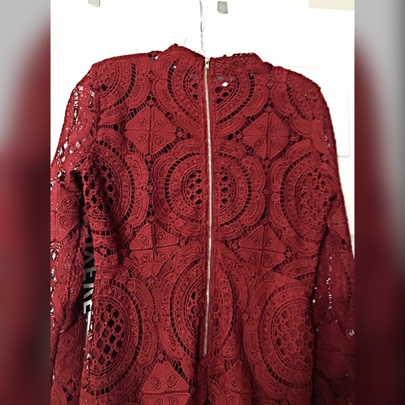 Stunning red lace scalloped dress! LAST ONE - Picture 3 of 4