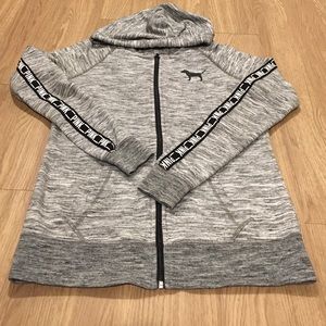 VS: Pink Brand Marl Zip Up Hoodie