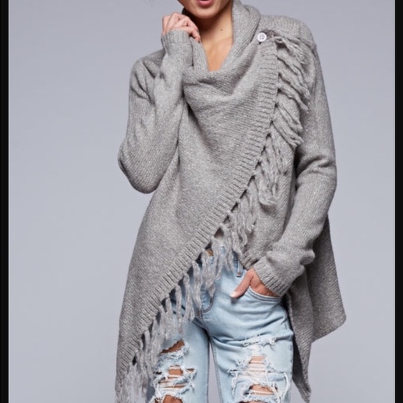 LAST ONE!!!  Dark Charcoal Wrap/Sweater - Picture 2 of 4