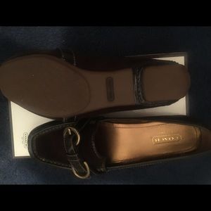 Coach brown suede loafers 6.5