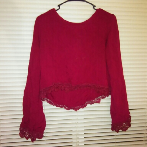 Long Sleeve Crochet Top