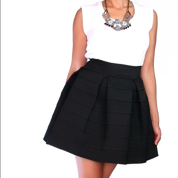 Black Pleated Skirt