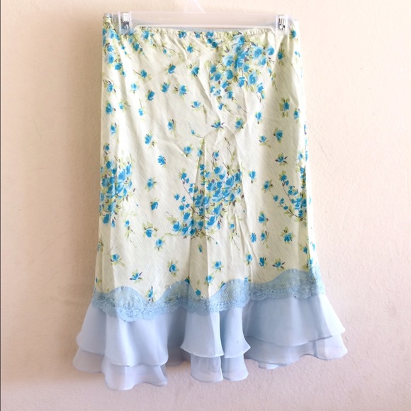Anthropologie floral skirt
