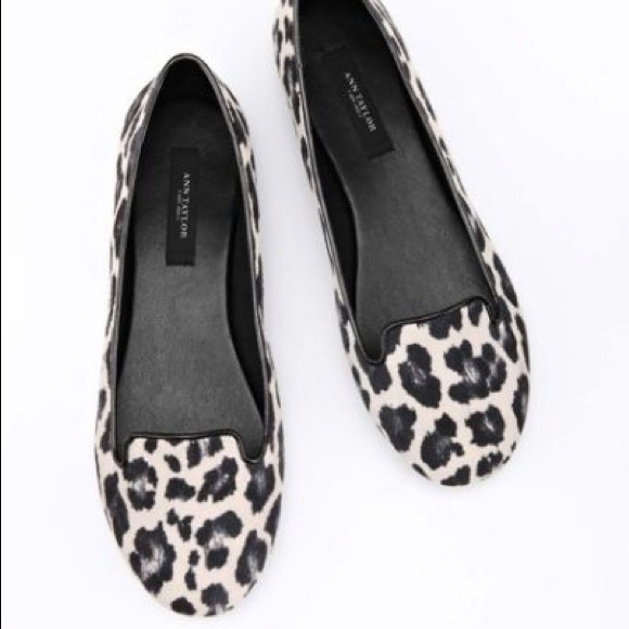 Ann Taylor Hadley Leopard Print Flats