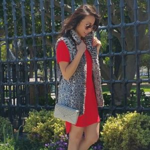 Faux Fur Leopard Vest