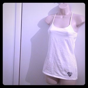 Express racerback sexy stretch size s white tank