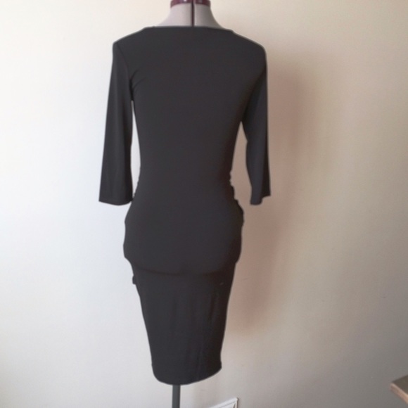 ❌SOLD❌ASOS Black Twist Front Drape Dress - Picture 4 of 4