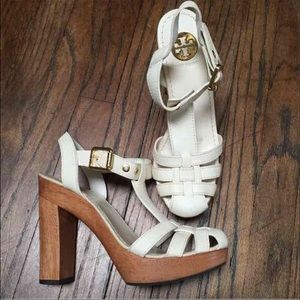 Ivory Tory Burch Platform Heel