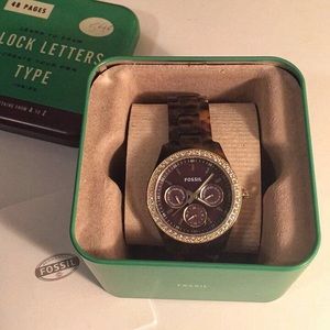 FOSSIL Woman's Tortoise Watch - new with tag!