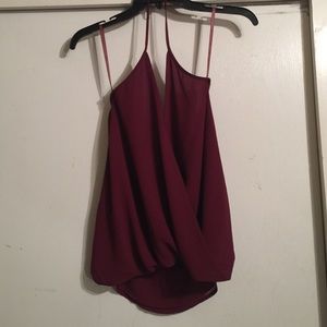 Maroon halter tank top. Sz S