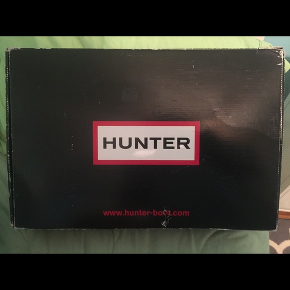 Glossy black tall Hunter Boots - Picture 2 of 4