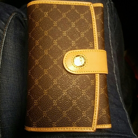 Rioni wallet coated canvas with leather trim