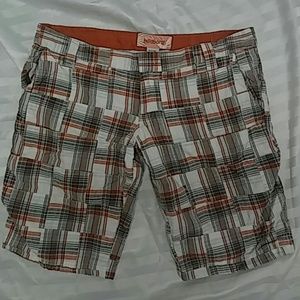 CUTE BILLABONG PLAID BERMUDA SHORTS SZ 9