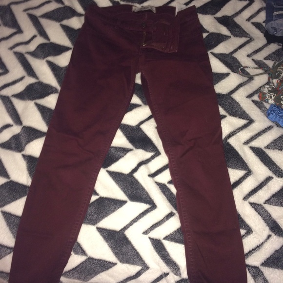 Maroon skinny jeans - Picture 1 of 3