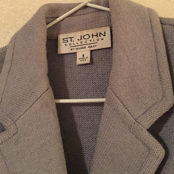 St. John Collection Light Blue Sweater Jacket - Picture 2 of 4